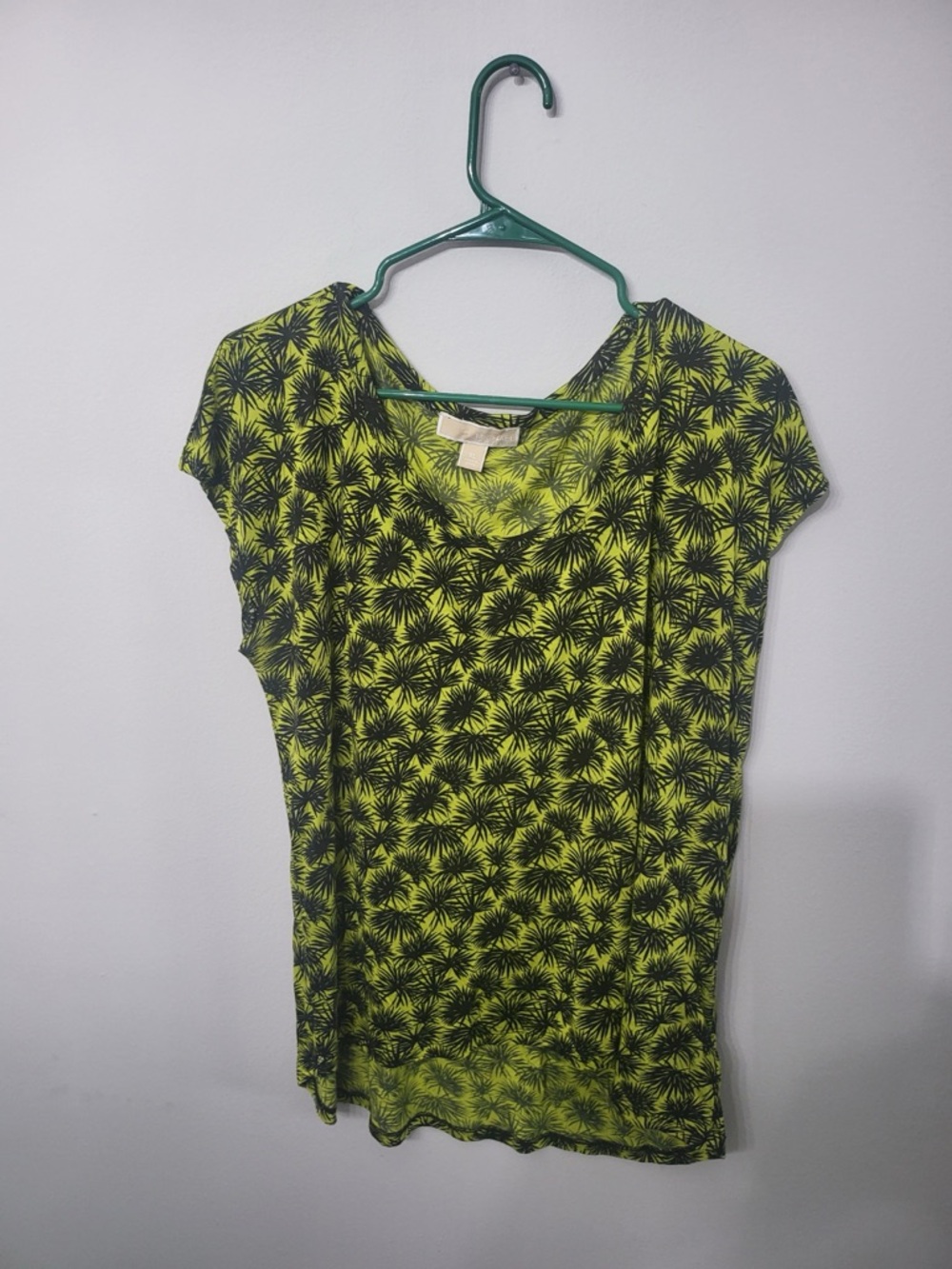 Women’s MICHAEL Michael Kors Tropical Palm Print Top XL Like New